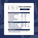 Triple Magnesio - Bisglicinato, Citrato y Taurato 400mg 60 Cap